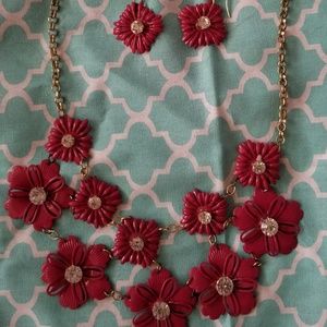 Fuschia flower jewelry